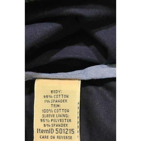LL Bean Blazer Jacket Navy Blue Size L Stretch Cotton 2 button #501215 - Picture 7 of 13